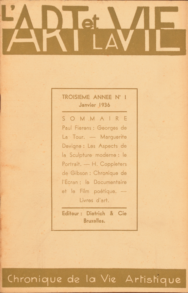 L'Art et La Vie — Cover of the January issue