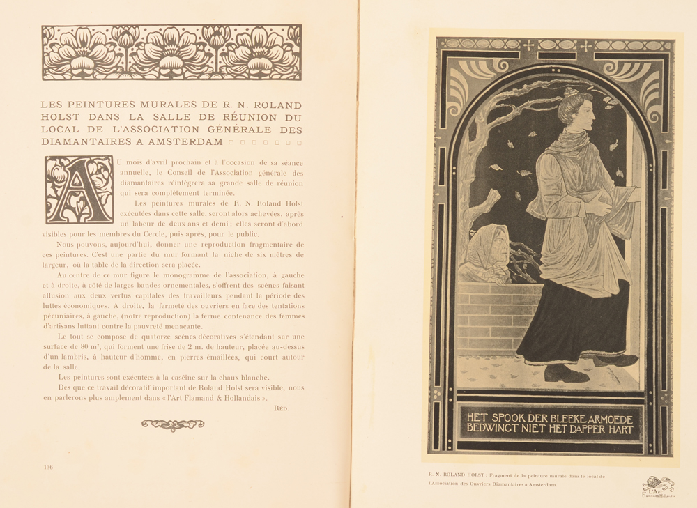 Art Flamand et Hollandais 1907 — Detail article march on Van Holst