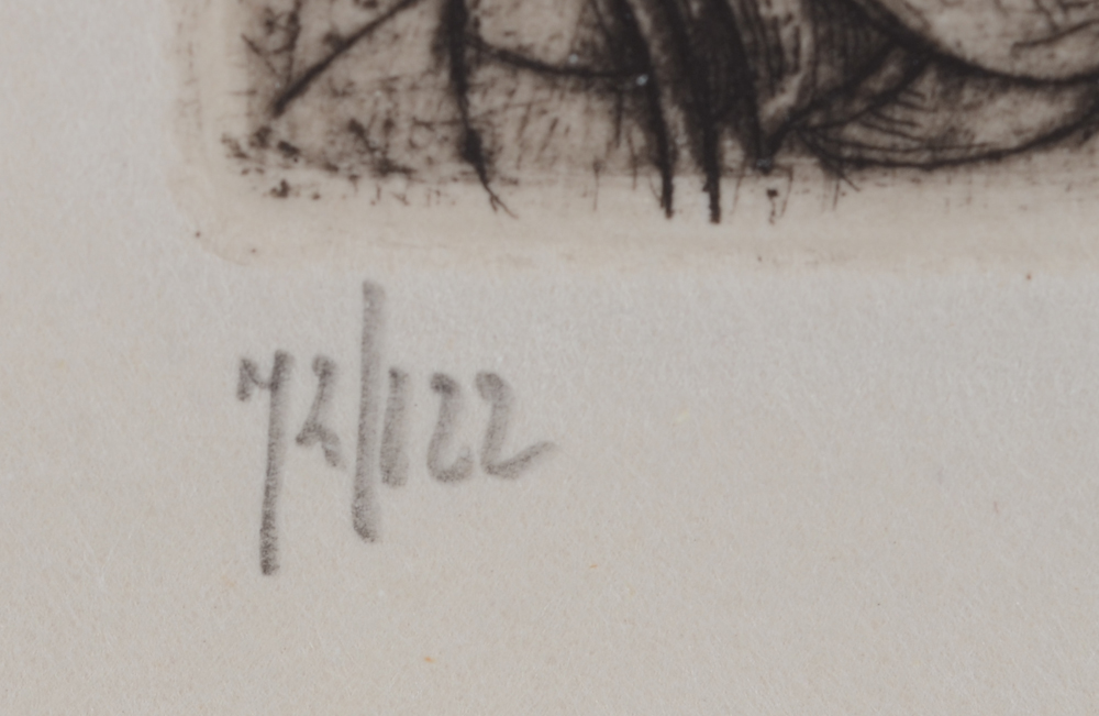 Jules De Bruycker — Justification in pencil, bottom left