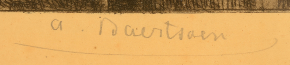 Albert Baertsoen — Signature of the artist in pencil bottom right