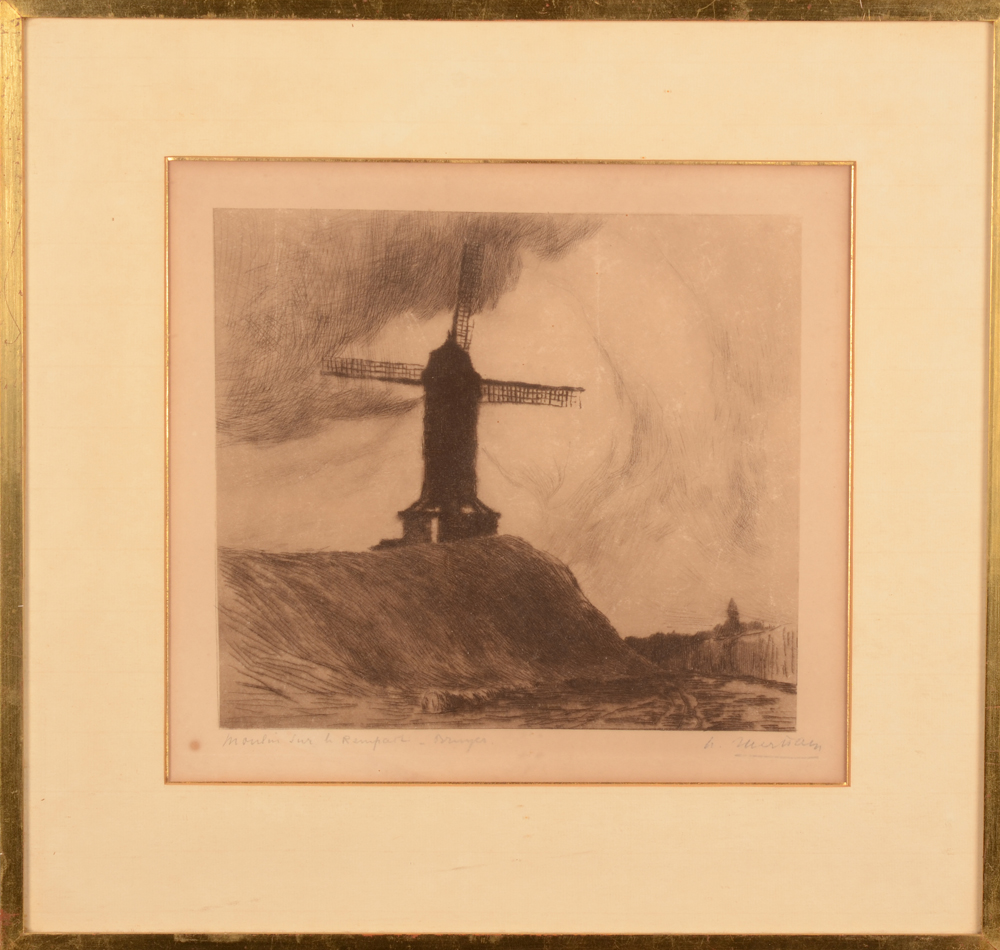 Albert Baertsoen — Windmolen op de wallen te Brugge