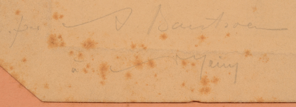 Albert Baertsoen — Signature of Heins with annotation bottom left