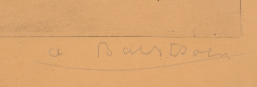 Albert Baertsoen — Signature of the artist in pencil, bottom right