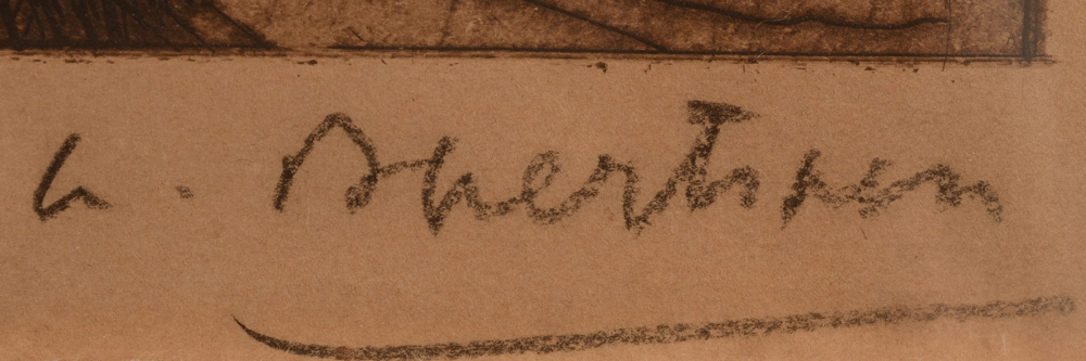 Albert Baertsoen Rain in Ghent — Signature