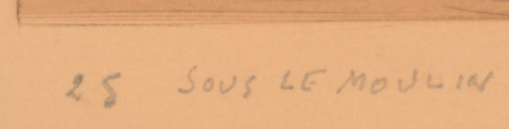 Albert Baertsoen — the title of the etching in French, probably in another hand