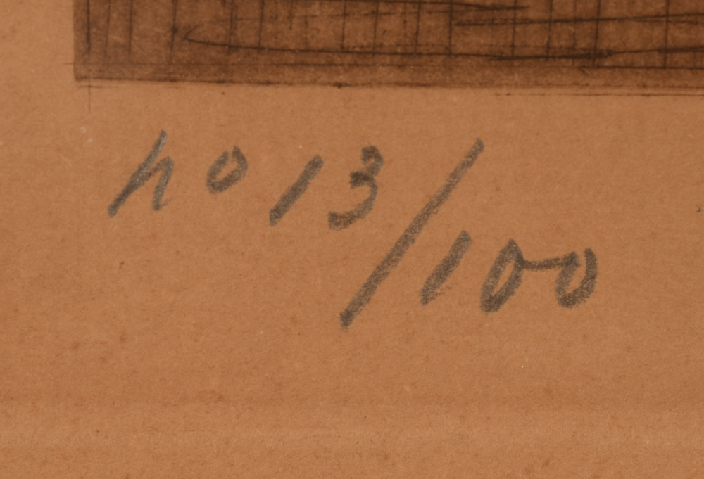 Albert Baertsoen — Justification in pencil, bottom left