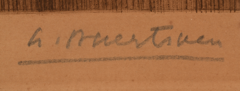 Albert Baertsoen — Signature of the artist in pencil, bottom right