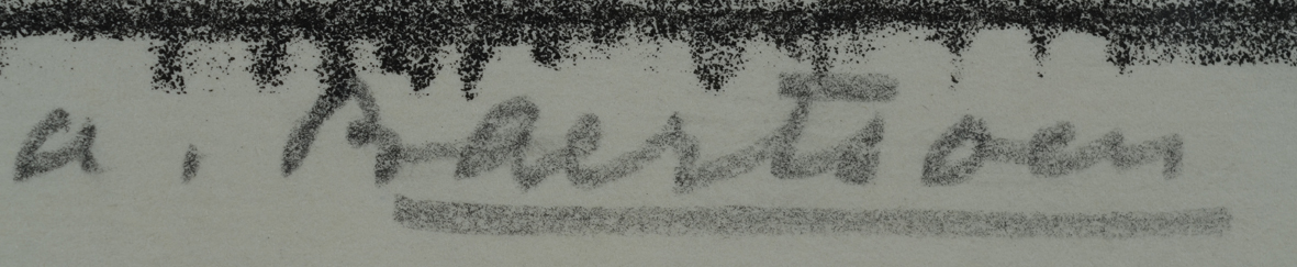 Albert Baertsoen — Signature of the artist in pencil, bottom right