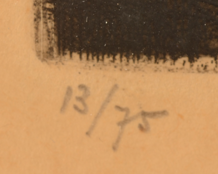Dirk Baksteen — Justification in pencil, bottom left