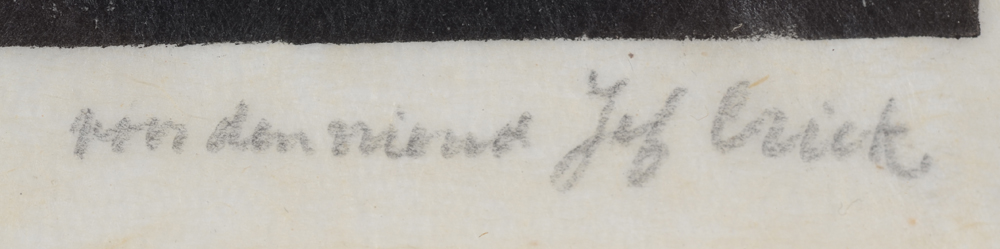 Gerard Baksteen — Dedication by the artist bottom right
