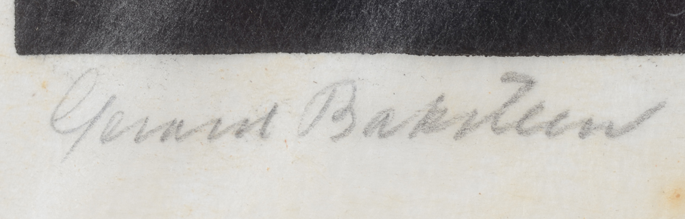 Gerard Baksteen — Signature of the artist, bottom left