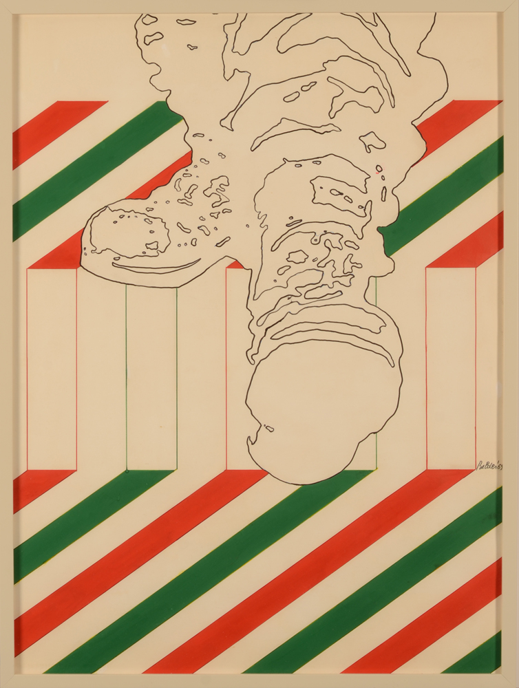 Balder — gouache sur papier, signée et datée 1969