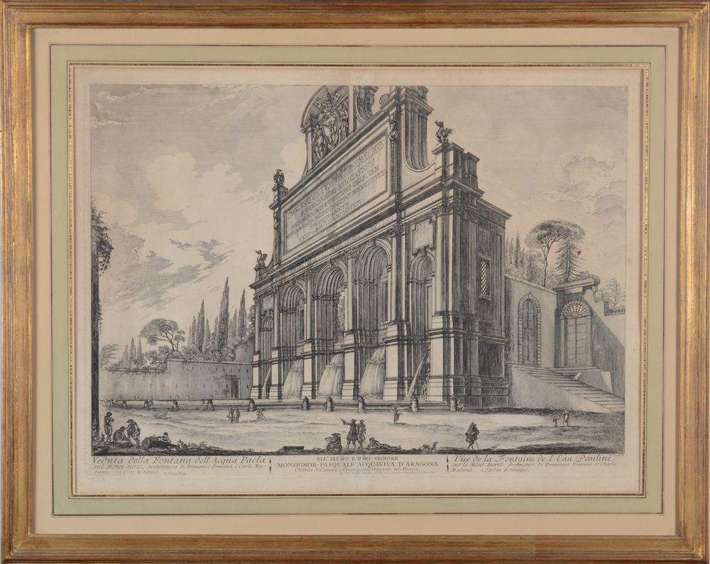 Jean Barbault (after) — Vue de la Fontaine de l'eau Pauline (plate engraved by D. Montegu)<br>