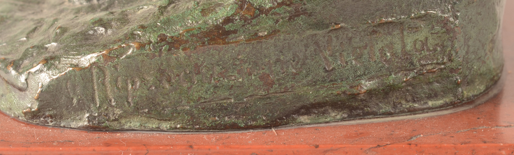 Constantino Barbella — Inscription into the side of the base: Riproduzione vietata (all rights reserved)