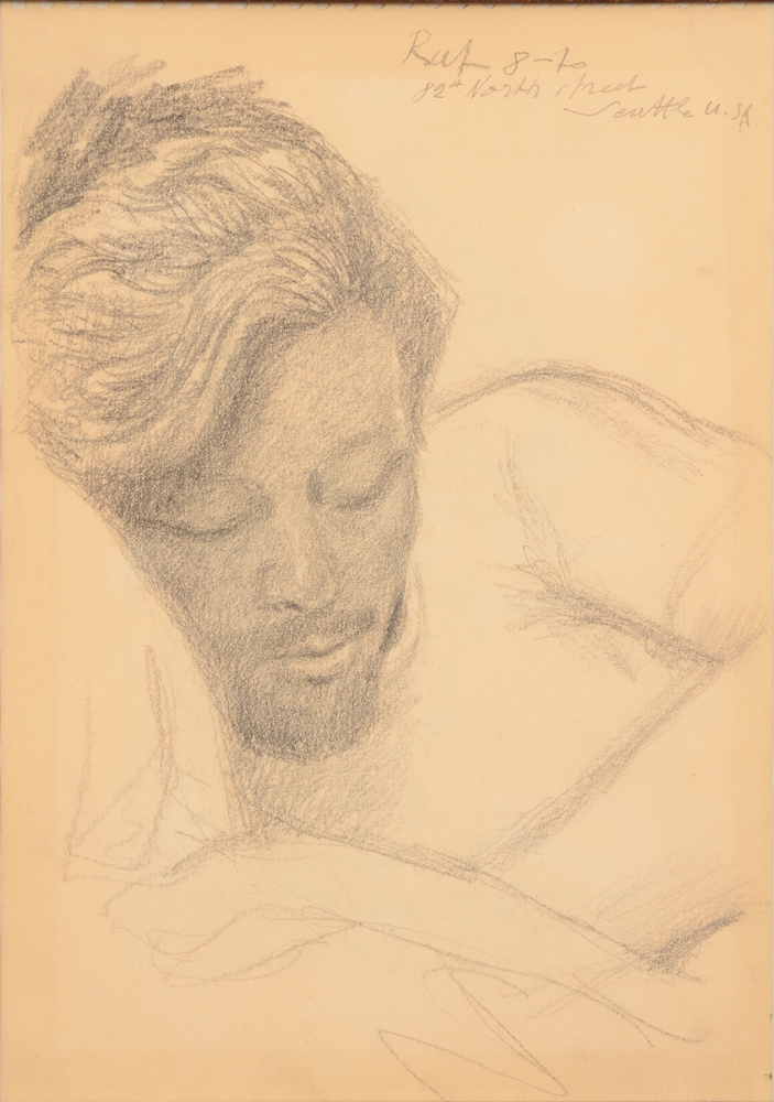 Albert Beaussaert — Portrait du fils de l'artiste dormant, localisé à Seattle aux Etats-Unis