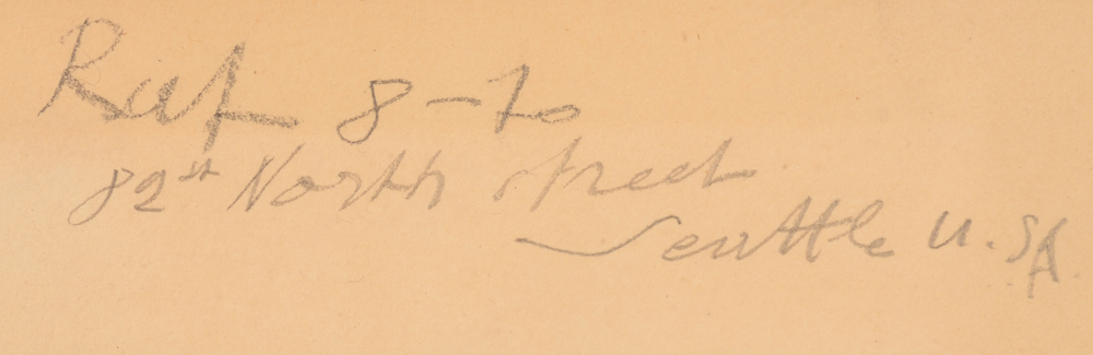 Albert Beaussaert — Inscription by the artist, top right