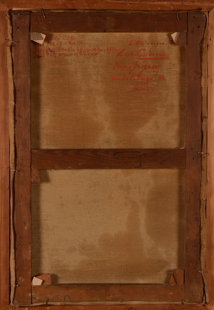 Jacques Bergmans  — Back of the painting
