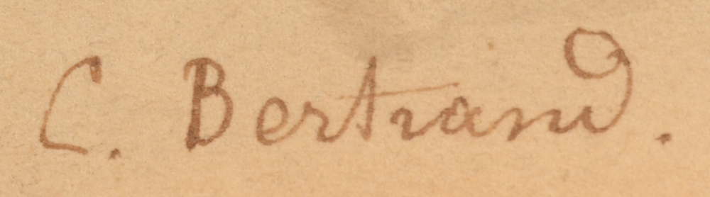 Charlotte Bertrand — Signature of the artist, bottom left
