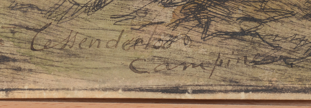 Armand Heins 'à Tessenderloo Campine' Title  — Title bottom left 'à Tessenderloo Campine' in ink