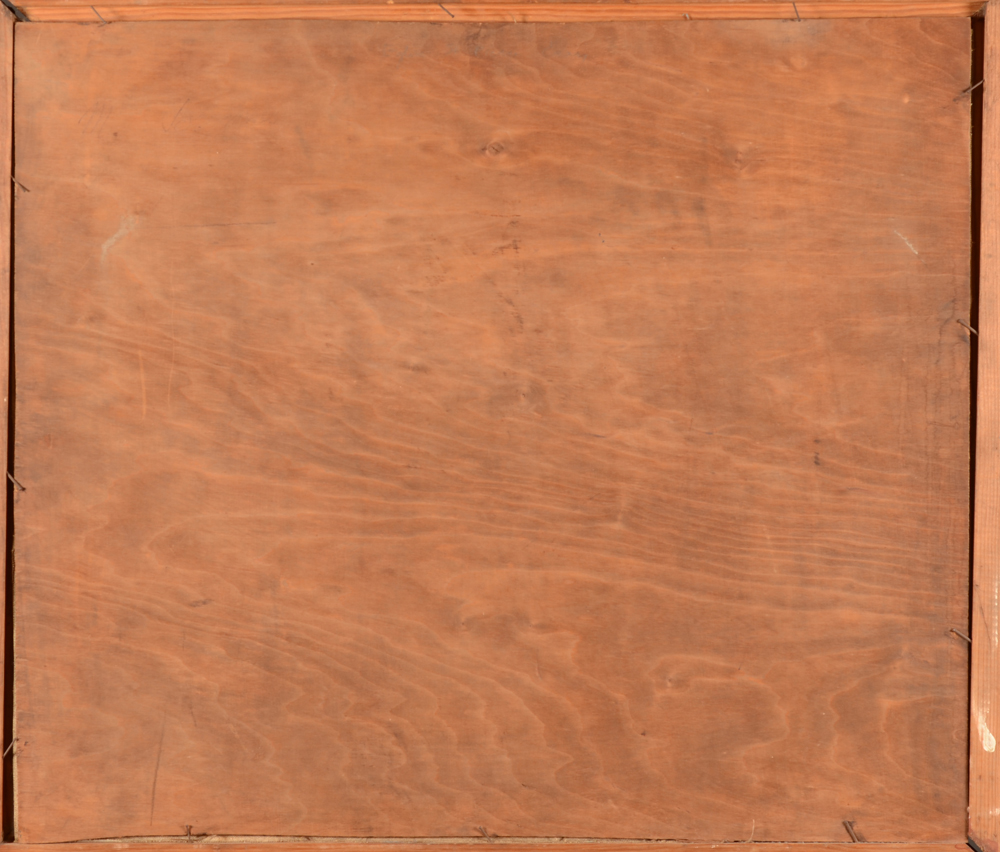 Alfons Blomme — Back of the painting, oil on board