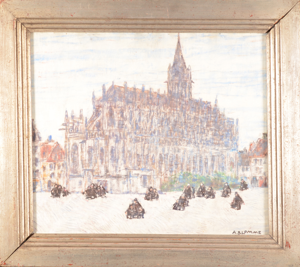 Alfons Blomme — L'Eglise St-Pierre a Caen (Normandie) avant la Seconde Guerre.