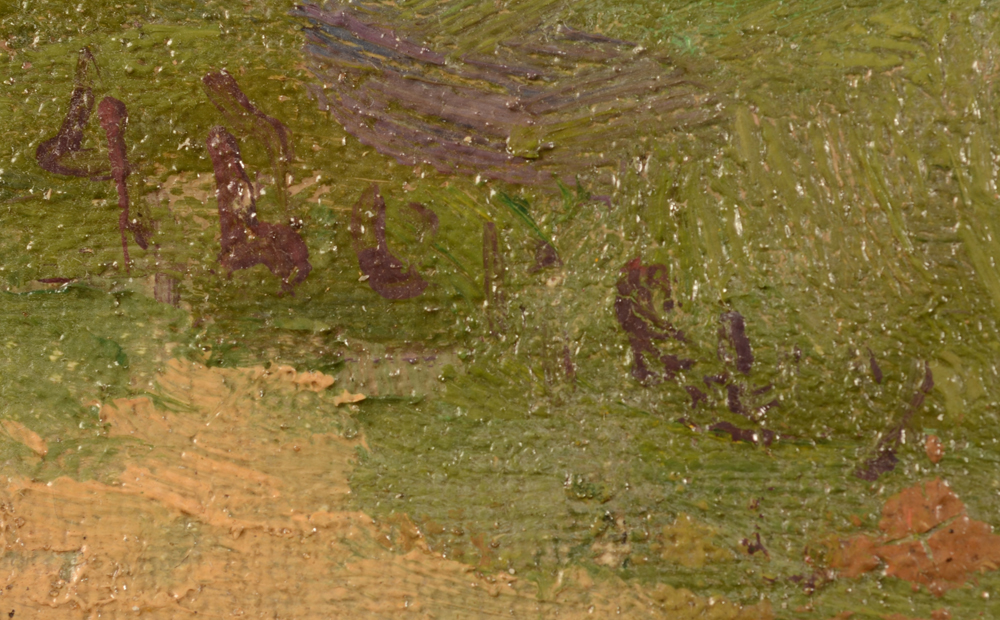 Alois Boudry — Signature of the artist, bottom left