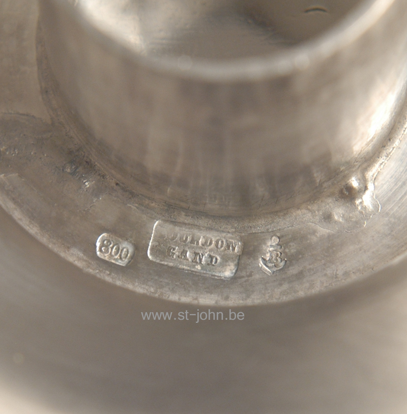 Bourdon candelabra, marks on the bottom of the piece.