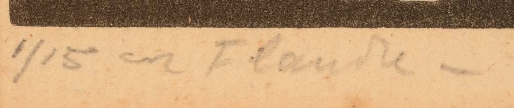 Maurice Brocas — title and justification, bottom left