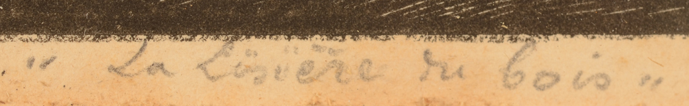 Maurice Brocas — title in pencil bottom centre