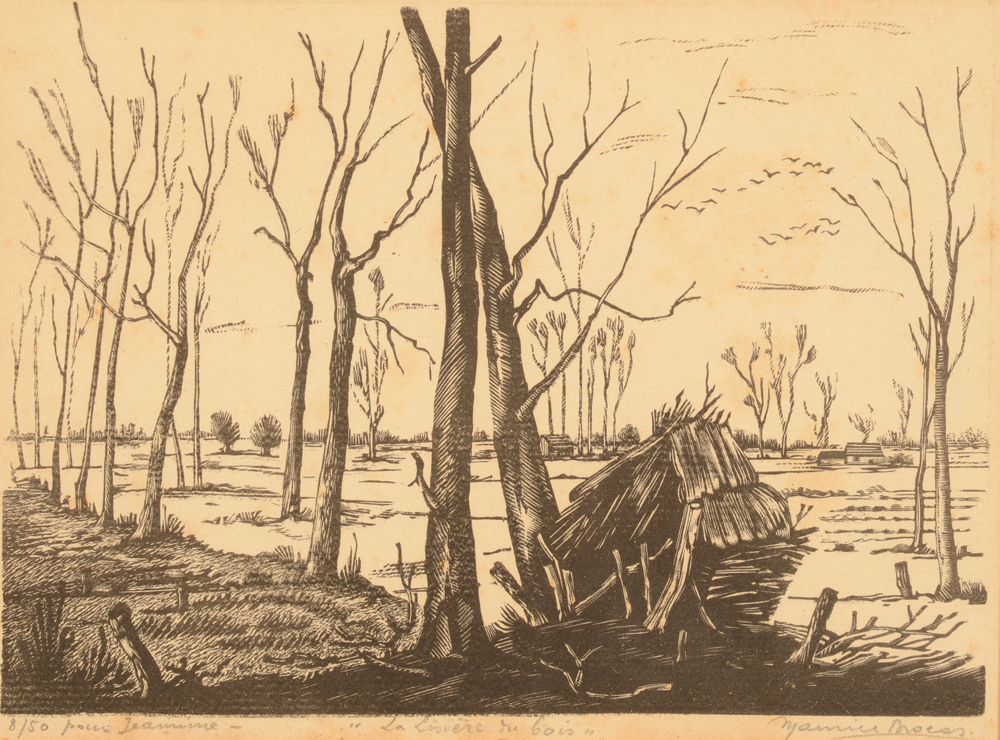 Maurice Brocas — Bois expressioniste, signé, titré&nbsp; et justifié