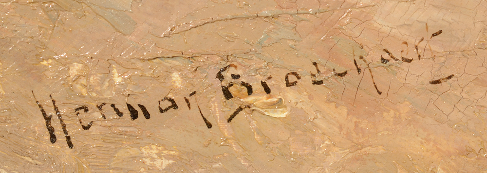 Herman Broeckaert — Signature of the artist bottom left