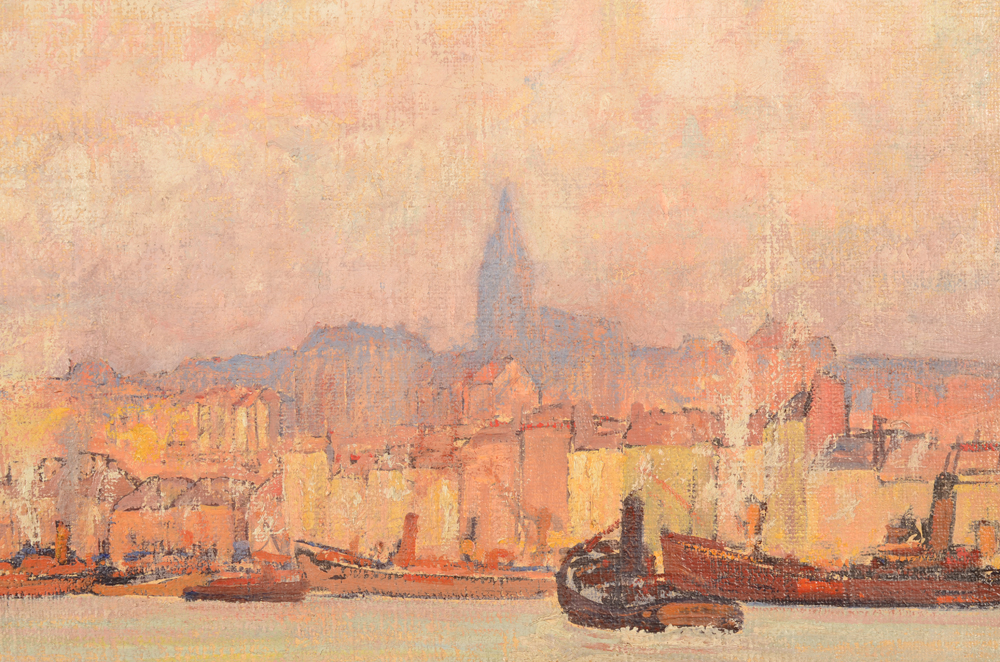 Raoul Léon Brygoo — <p>Deatil of the view on the city of Boulogne-sur-Mer</p>