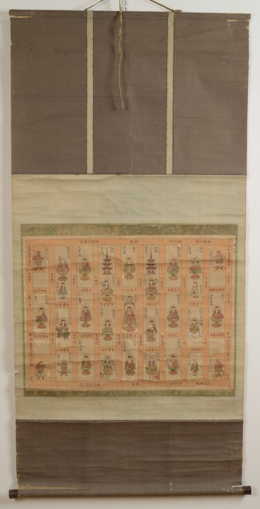 Buddhist Scroll Painting — A Buddhist scroll painting, ink on paper.