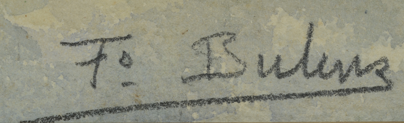 Francois Bulens — Signature of the artist, bottom right.