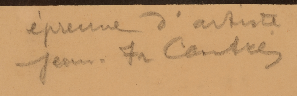 Jan-Frans Cantré — Signature and justification bottom centre