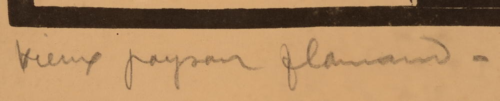 Jan-Frans Cantré — title of the work in pencil, bottom left