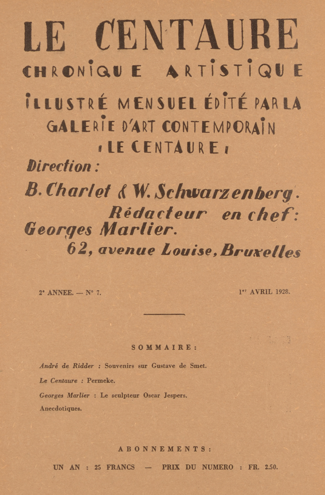 Le Centaure — Table April 1928