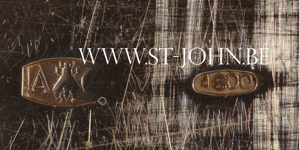 Albert Charlent — Makers mark and alloy mark on the bottom of the piece