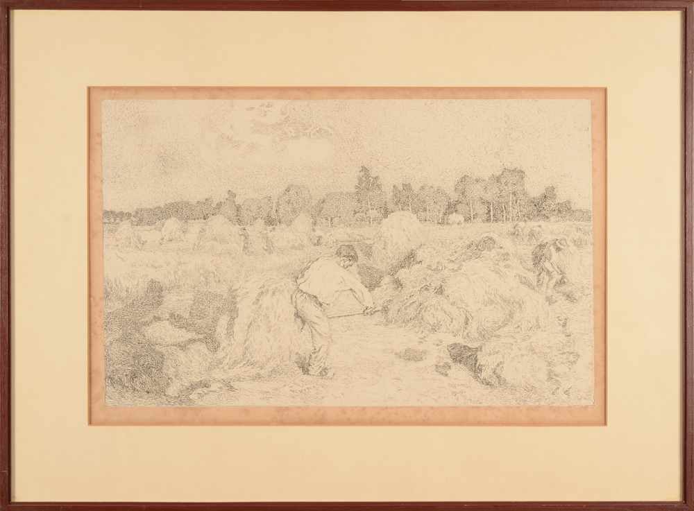 Emile Claus — La moisson, lithographie signée et justifiée
