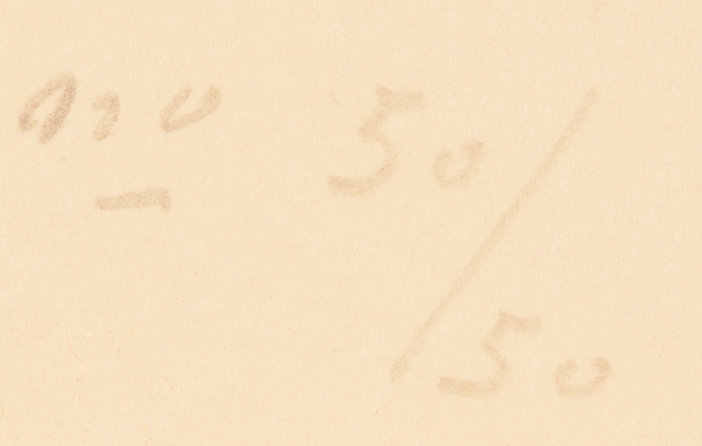 Emile Claus — Justification in pencil 50/50, bottom left.