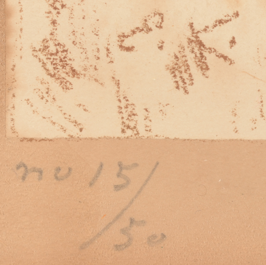 Emile Claus — Mongram in the image and justification in pencil bottom left
