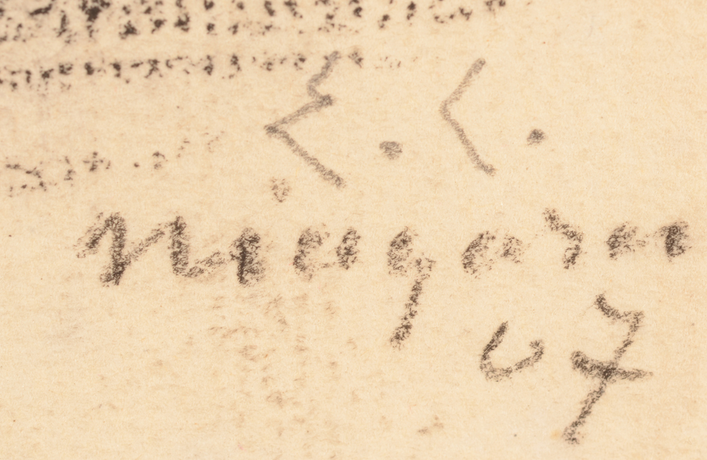 Emile Claus — Monogram signature, localisation and date, bottom right