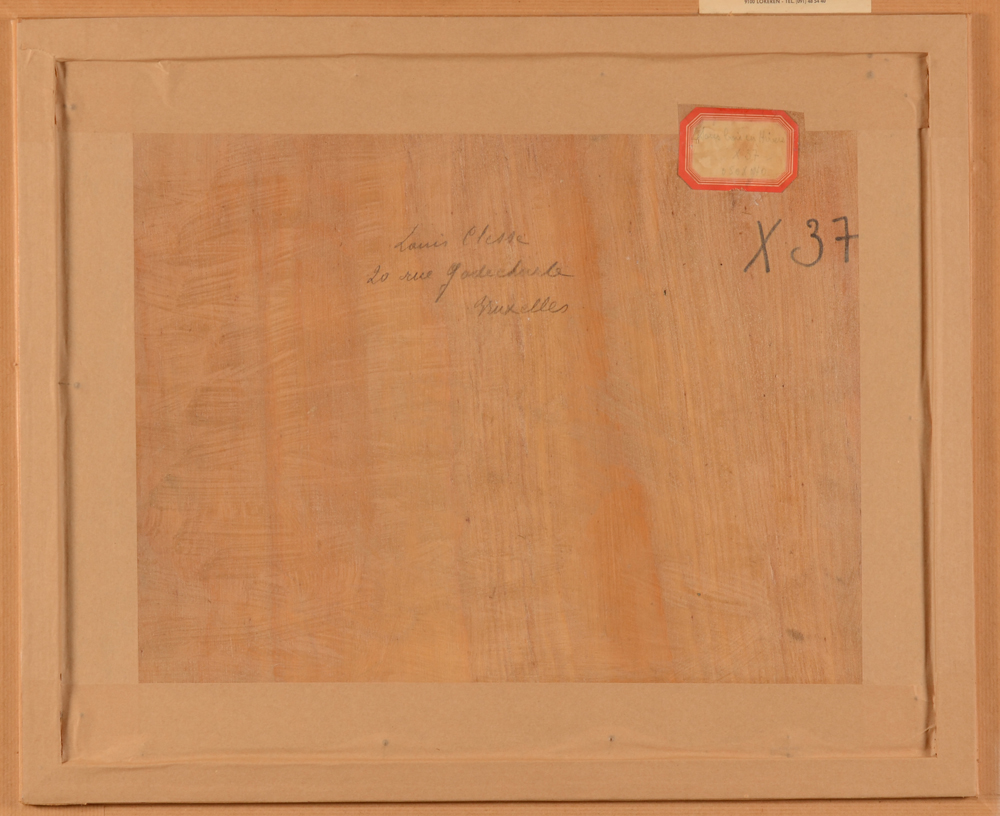 Louis Clesse — Back of the painting