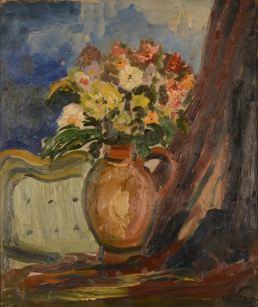 Willy Clevers Expressionist Still life — huile sur toile expressioniste