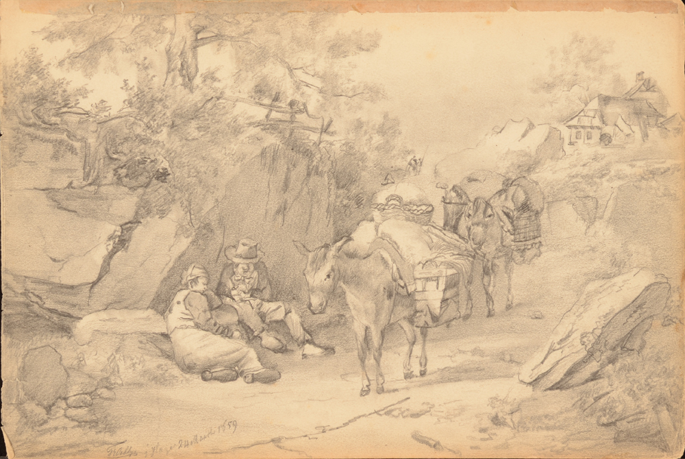 Johan Godefriedus Coblijn — Dessin de 1859, signé et daté