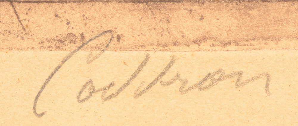 Oscar Coddron — Signature of the artist in pencil bottom left