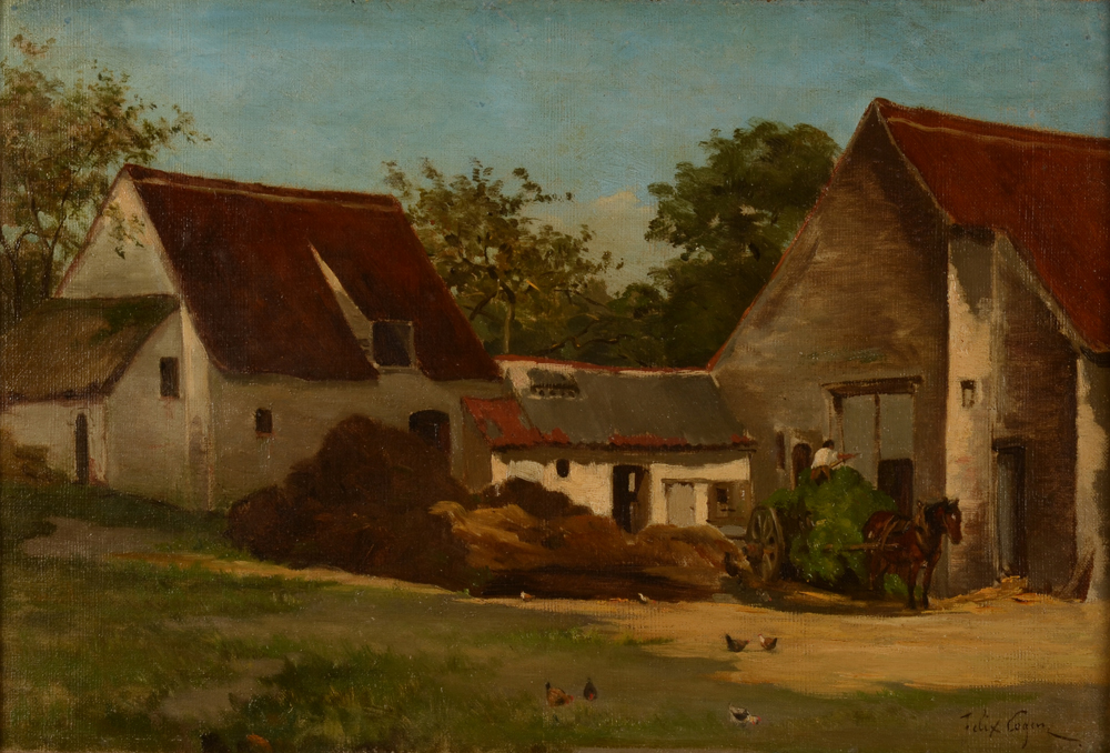 Felix Cogen Farm — Huile sur toile, ferme