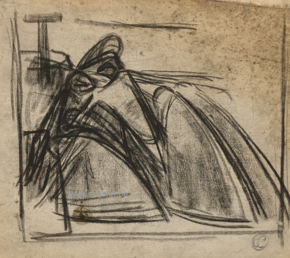 Oscar Colbrandt — <p>
	<strong>Oscar Colbrandt (1879-1959)</strong>, lamentation of Christ, charcoal on paper, 14 x 16 cm, signed with the monogram.</p>