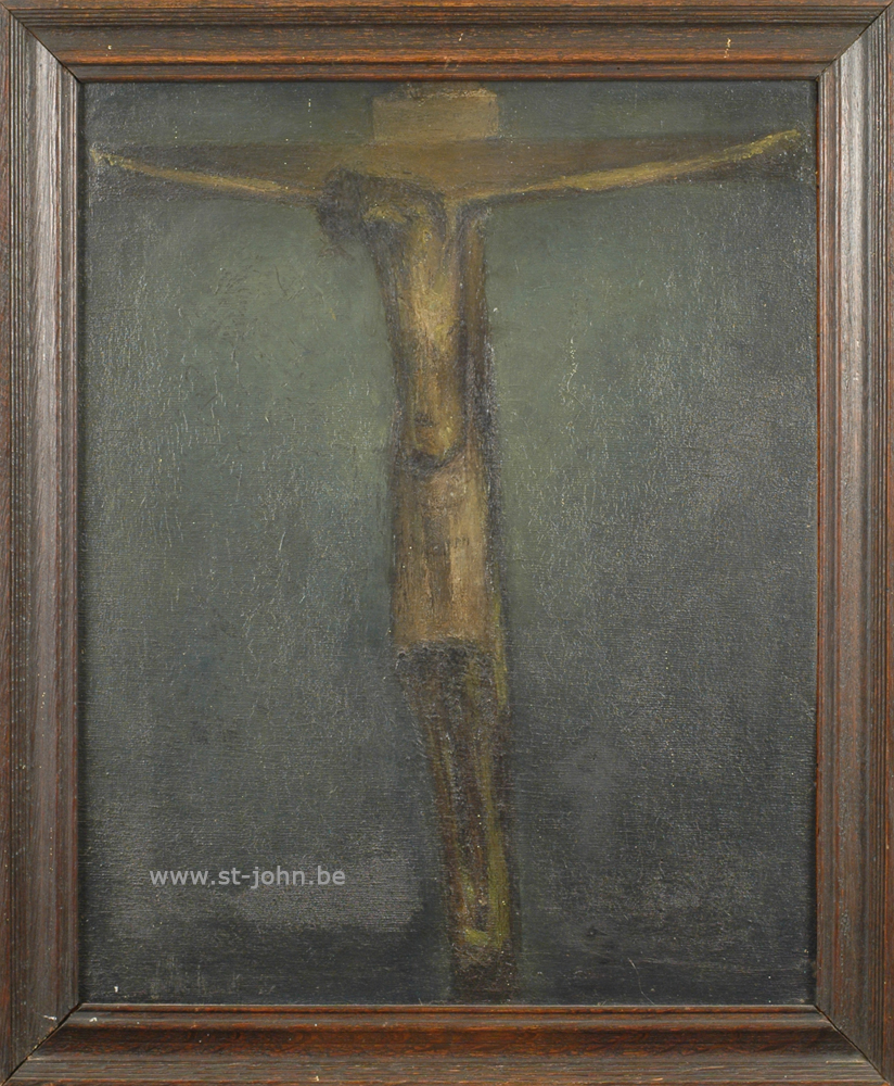 Oscar Colbrandt — <p>
	<strong>Oscar Colbrandt (1879-1959)</strong>, the blue christ, oil on panel, 50 x 40,5 cm.</p>