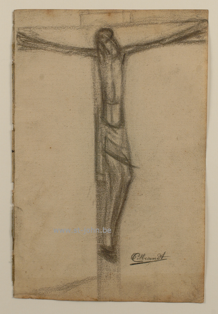 Oscar Colbrandt — <p>
	<strong>Oscar Colbrandt (1879-1959)</strong>, Christ, charcoal on paper, 31 x 20 cm, signed.</p>